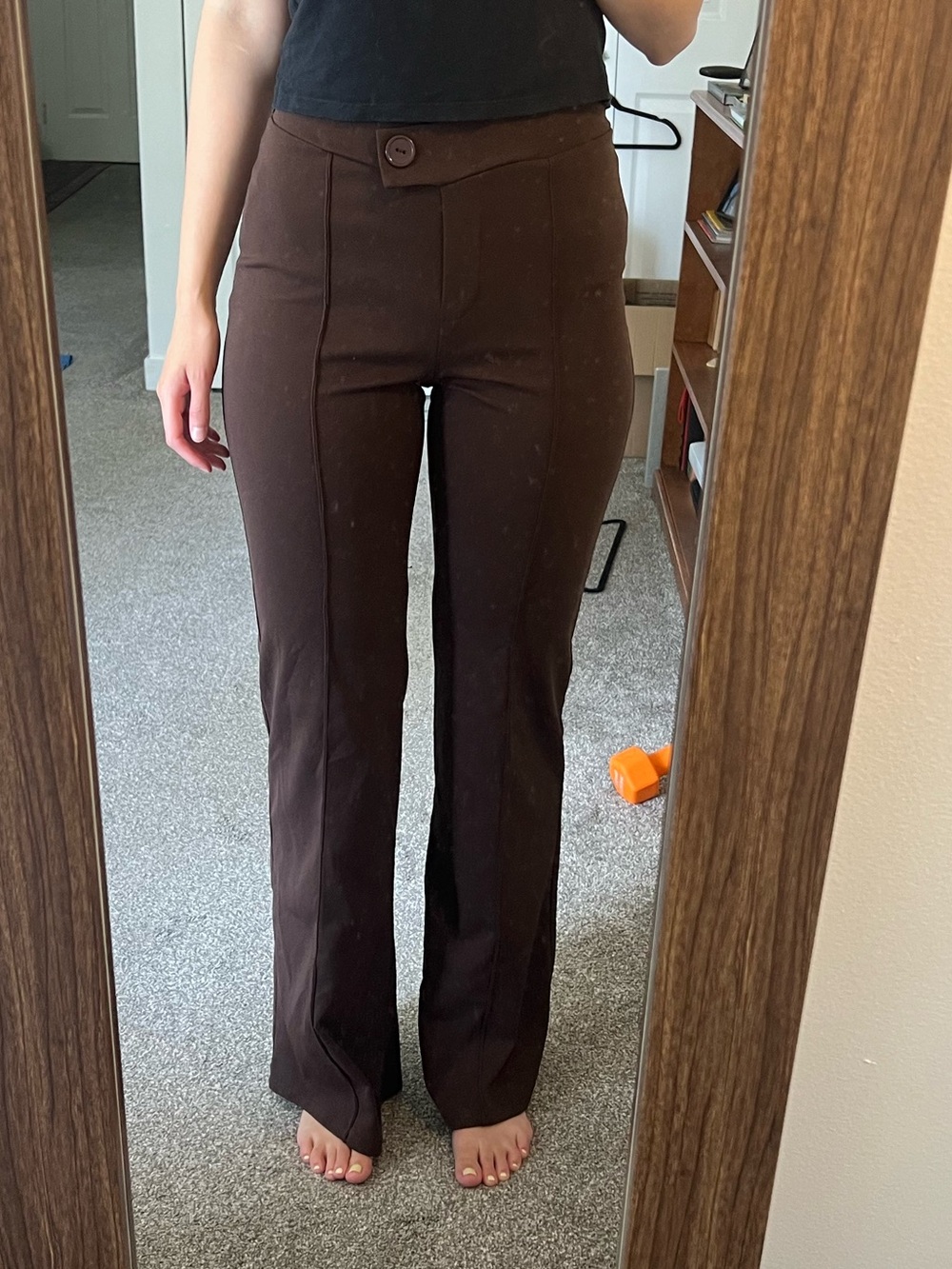 Fashion Nova Women's Chocolate Brown Boot-Cut Pants